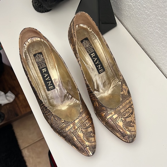 Vintage Rayne Custom Made Gold Shiny Heels! - Picture 5 of 15